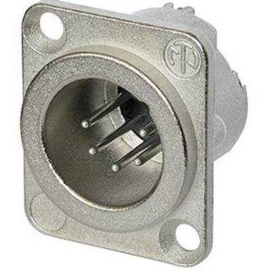 XLR csatlakozó peremes dugó, egyenes érintkezők pólusszám: 5 ezüst Neutrik NC5MD-LX 1 db XLR csatlakozó peremes dugó, egyenes érintkezők pólusszám: 5 ezüst Neutrik NC5MD-LX 1 db