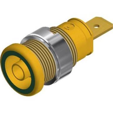 Biztonsági banán alj 32A F6.3 Sárga Biztonsági banán alj 32A F6.3 Sárga