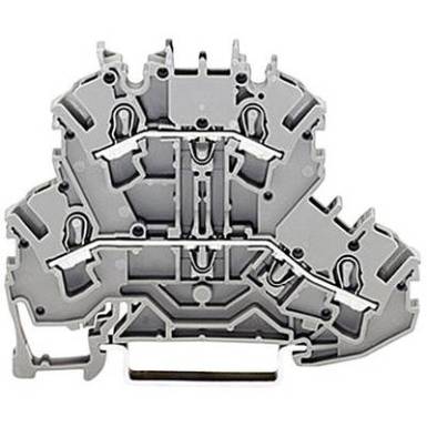 Leválasztó csatlakozó, kétszintes, szürke, L/N, 0,25-2,5MM² Leválasztó csatlakozó, kétszintes, szürke, L/N, 0,25-2,5MM²