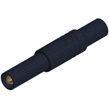 SKS Hirschmann biztonsági lamellás banándugó, Ø 4mm, fekete, LAS S G SKS Hirschmann biztonsági lamellás banándugó, Ø 4mm, fekete, LAS S G