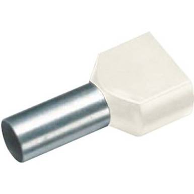 Cimco Werkzeugfabrik szigetelt iker érvéghüvely, 2x10 mm² x 14 mm, elefántcsont, 100 db Cimco Werkzeugfabrik szigetelt iker érvéghüvely, 2x10 mm² x 14 mm, elefántcsont, 100 db