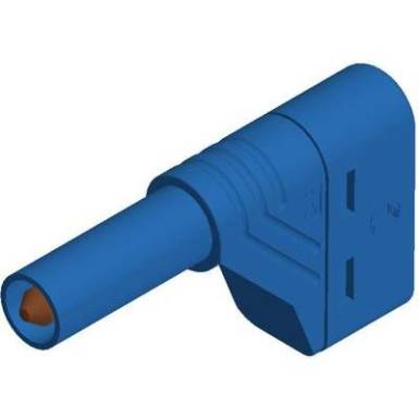 SKS Hirschmann biztonsági lamellás banándugó, könyök, Ø 4mm, kék, LAS S W SKS Hirschmann biztonsági lamellás banándugó, könyök, Ø 4mm, kék, LAS S W