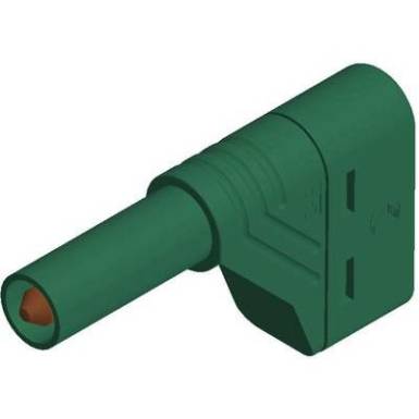 SKS Hirschmann biztonsági lamellás banándugó, könyök, Ø 4mm, zöld, LAS S W SKS Hirschmann biztonsági lamellás banándugó, könyök, Ø 4mm, zöld, LAS S W
