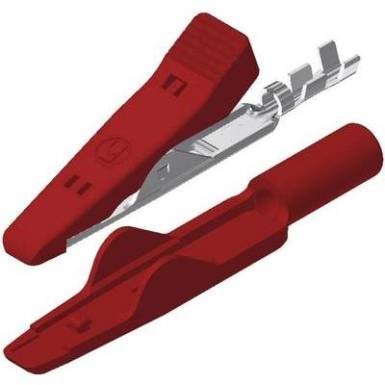 Miniatűr krokodilcsipesz piros MA 1 Crimp SKS Hirschmann