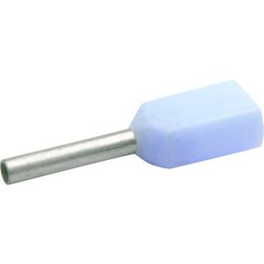 Iker érvéghüvely 0.25 mm² 8 mm Részlegesen szigetelt Világoskék Klauke 8678 1000 db Iker érvéghüvely 0.25 mm² 8 mm Részlegesen szigetelt Világoskék Klauke 8678 1000 db