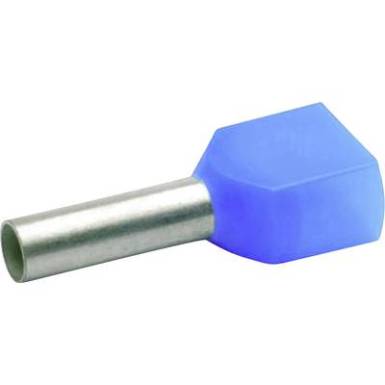 Iker érvéghüvely 2.5 mm² 10 mm Részlegesen szigetelt Kék Klauke 87310 100 db Iker érvéghüvely 2.5 mm² 10 mm Részlegesen szigetelt Kék Klauke 87310 100 db