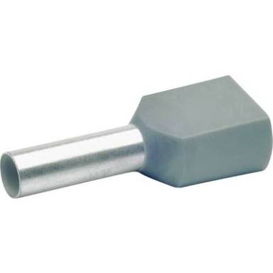 Iker érvéghüvely 4 mm² 12 mm Részlegesen szigetelt Szürke Klauke 87412 100 db Iker érvéghüvely 4 mm² 12 mm Részlegesen szigetelt Szürke Klauke 87412 100 db