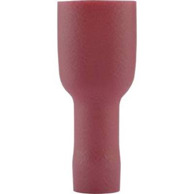 Csúszósarus hüvely, teljesen szigetelt, 6.3X0.8 PVC piros, Csúszósarus hüvely, teljesen szigetelt, 6.3X0.8 PVC piros,