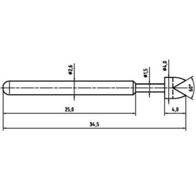 M&eacute;rőhegy, rug&oacute;&eacute;rintkezős m&eacute;rőt&uuml;ske PTR 1040-G-1.5N-NI-4.0