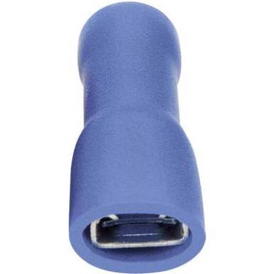 Csúszósarus hüvely, teljesen szigetelt, 6.3X0.8 PVC kék, Csúszósarus hüvely, teljesen szigetelt, 6.3X0.8 PVC kék,