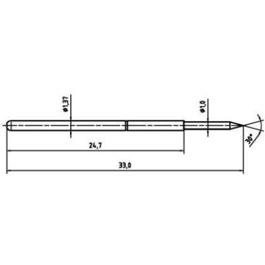 Mérőhegy, rugóérintkezős mérőtüske PTR 1025-B-1.5N-AU-1.0 Mérőhegy, rugóérintkezős mérőtüske PTR 1025-B-1.5N-AU-1.0