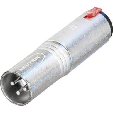 XLR adapter XLR dugó – Sztereo, Neutrik NA3MJ, 1 db XLR adapter XLR dugó – Sztereo, Neutrik NA3MJ, 1 db