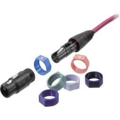 Neutrik XCR-SET fekete, barna, piros, narancs, sárga, zöld, kék, viola, szürke, fehér, 10 db Neutrik XCR-SET fekete, barna, piros, narancs, sárga, zöld, kék, viola, szürke, fehér, 10 db