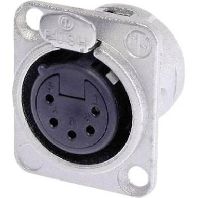 Neutrik XLR beépíthető peremes hüvely, 5 pól., NC 5 FDL 1 Neutrik XLR beépíthető peremes hüvely, 5 pól., NC 5 FDL 1