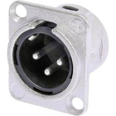 Neutrik XLR be&eacute;p&iacute;thető peremes dug&oacute;, 3 p&oacute;l., NC 3 MDL 1