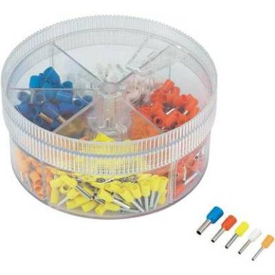 Érvéghüvely készlet, 0.5 mm² 2.5 mm² narancssárga, fehér, sárga, piros, kék Conrad 93014c615 400 db Érvéghüvely készlet, 0.5 mm² 2.5 mm² narancssárga, fehér, sárga, piros, kék Conrad 93014c615 400 db