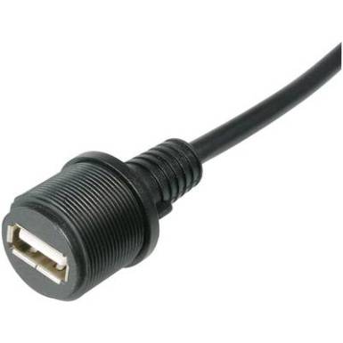 USB dugaszolható összekötő 2.0 IP67 alj, beépíthető A-KAB-USBA-FS-1M USB A aljzat 1 m kábellel Assmann WSW USB dugaszolható összekötő 2.0 IP67 alj, beépíthető A-KAB-USBA-FS-1M USB A aljzat 1 m kábellel Assmann WSW