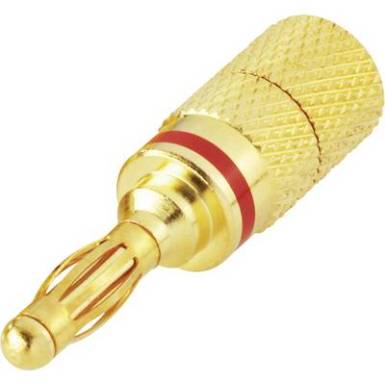 BKL Electronic csavaros lamellás banándugó, egyenes, Ø 4 mm, piros, 103029 BKL Electronic csavaros lamellás banándugó, egyenes, Ø 4 mm, piros, 103029