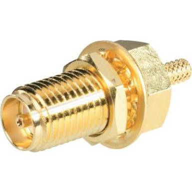 Amphenol SMA krimpelhető aljzat, 50 Ω, egyenes, aranyozott, SMA6411A4-3GT50G-5-50 Amphenol SMA krimpelhető aljzat, 50 Ω, egyenes, aranyozott, SMA6411A4-3GT50G-5-50