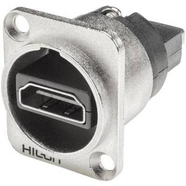 HDMI csatlakoz&oacute; peremes h&uuml;vely, egyenes &eacute;rintkezők p&oacute;lussz&aacute;m: 19 ez&uuml;st Hicon HI-HDHD-FFDN 1 db