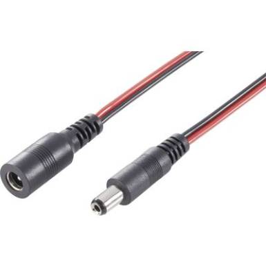 BKL Electronic DC táp hosszabbító kábel, 5,5x2,5 mm, 3m BKL Electronic DC táp hosszabbító kábel, 5,5x2,5 mm, 3m