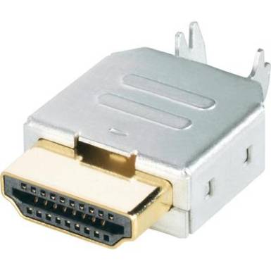 HDMI csatlakozó dugó, beépíthető, vízszintes pólusszám: 19 ezüst BKL Electronic 905004 1 db HDMI csatlakozó dugó, beépíthető, vízszintes pólusszám: 19 ezüst BKL Electronic 905004 1 db
