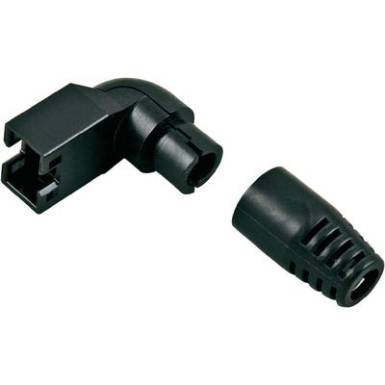 Törésgátló RJ45 Hirose csatlakozóhoz, hajlított, Pólusszám: 8P8C RJ45-KS90UD fekete Hirose Electronic Törésgátló RJ45 Hirose csatlakozóhoz, hajlított, Pólusszám: 8P8C RJ45-KS90UD fekete Hirose Electronic