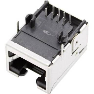 Modul&aacute;ris be&eacute;p&iacute;thető alj, &aacute;rny&eacute;kol&oacute; fed&eacute;l n&eacute;lk&uuml;l, hajl&iacute;tott P&oacute;lussz&aacute;m: 8P8C SS-60000-009 BEL Stewart Connectors