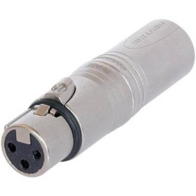 XLR adapter XLR alj - XLR dugó, Neutrik NA3F5M, 1 db XLR adapter XLR alj - XLR dugó, Neutrik NA3F5M, 1 db
