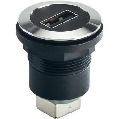 Schlegel beépíthető USB alj 2.0, fém, RRJVA_USB_AB Schlegel beépíthető USB alj 2.0, fém, RRJVA_USB_AB