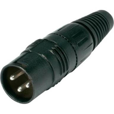 XLR csatlakozó dugó, egyenes pólusszám: 3 fekete Hicon HI-X3MT 1 db XLR csatlakozó dugó, egyenes pólusszám: 3 fekete Hicon HI-X3MT 1 db