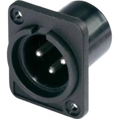 XLR csatlakozó peremes dugó, egyenes érintkezők pólusszám: 3 fekete Hicon HI-X3DM-P 1 db XLR csatlakozó peremes dugó, egyenes érintkezők pólusszám: 3 fekete Hicon HI-X3DM-P 1 db