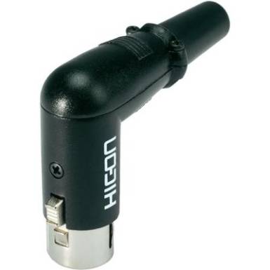 XLR csatlakoz&oacute; alj, hajl&iacute;tott p&oacute;lussz&aacute;m: 3 fekete Hicon HI-X3RF-M 1 db
