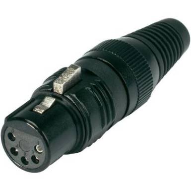 XLR csatlakozó alj, egyenes pólusszám: 5 fekete Hicon HI-X5CF-M 1 db XLR csatlakozó alj, egyenes pólusszám: 5 fekete Hicon HI-X5CF-M 1 db