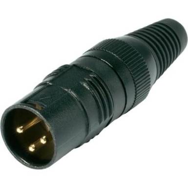 XLR csatlakozó dugó, egyenes pólusszám: 3 fekete Hicon HI-X3CM-G 1 db XLR csatlakozó dugó, egyenes pólusszám: 3 fekete Hicon HI-X3CM-G 1 db