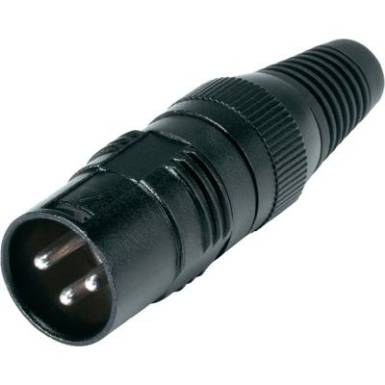 XLR csatlakozó dugó, egyenes pólusszám: 3 fekete Hicon HI-X3CM-M 1 db XLR csatlakozó dugó, egyenes pólusszám: 3 fekete Hicon HI-X3CM-M 1 db