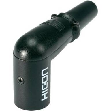 XLR csatlakozó dugó, hajlított pólusszám: 3 fekete Hicon HI-X3RM-M 1 db XLR csatlakozó dugó, hajlított pólusszám: 3 fekete Hicon HI-X3RM-M 1 db