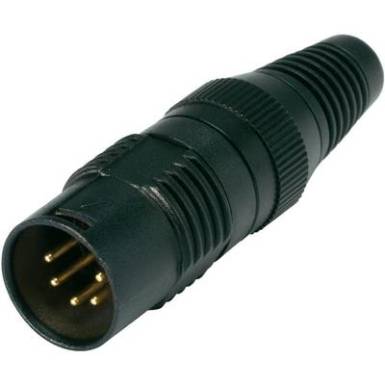 XLR csatlakozó dugó, egyenes pólusszám: 5 fekete Hicon HI-X5CM-G 1 db XLR csatlakozó dugó, egyenes pólusszám: 5 fekete Hicon HI-X5CM-G 1 db