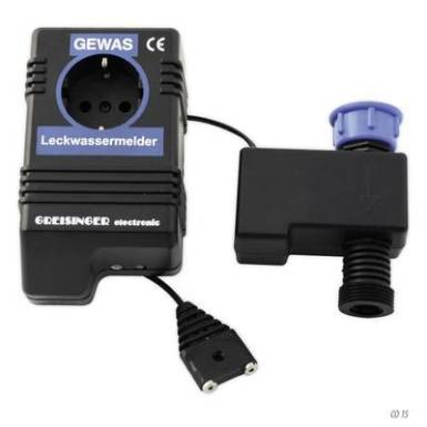 V&iacute;zsziv&aacute;rg&aacute;s riaszt&oacute;, &aacute;ram &eacute;s v&iacute;z&aacute;tfoly&aacute;s lekapcsol&aacute;ssal, 80 dB/1 m, Greisinger 105140