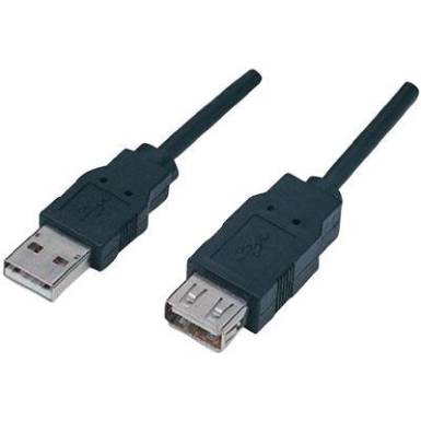 USB 2.0 k&aacute;bel [1x USB 2.0 dug&oacute; A - 1x USB 2.0 alj A] 1.80 m fekete Manhattan 756608