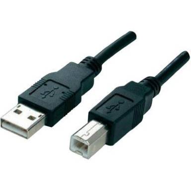 USB 2.0 k&aacute;bel [1x USB 2.0 dug&oacute; A - 1x USB 2.0 dug&oacute; B] 3 m fekete Manhattan 756614