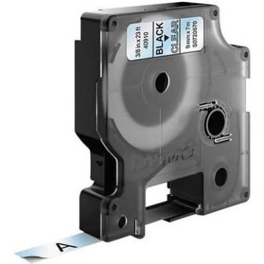 DYMO feliratozószalag D1, 9mm, átlátszó/fekete, S0720670 DYMO feliratozószalag D1, 9mm, átlátszó/fekete, S0720670