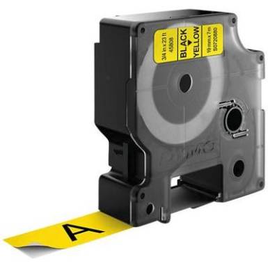 DYMO feliratoz&oacute;szalag D1, 19mm, s&aacute;rga/fekete, S0720880