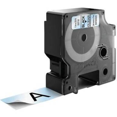 DYMO feliratozószalag D1, 24mm, átlátszó/fekete, S0720920 DYMO feliratozószalag D1, 24mm, átlátszó/fekete, S0720920