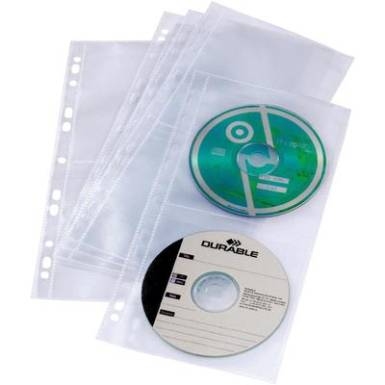 DURABLA lefüzhető CD/DVD tok gyűrűs iratrendezőkhöz, 5 db, 5282-19 DURABLA lefüzhető CD/DVD tok gyűrűs iratrendezőkhöz, 5 db, 5282-19