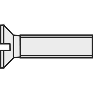 Toolcraft süllyesztett fejű, egyenes hornyú műanyag csavar, M4 x 30 mm, DIN 963, 10 db Toolcraft süllyesztett fejű, egyenes hornyú műanyag csavar, M4 x 30 mm, DIN 963, 10 db