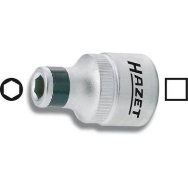 Adapter belső négyszögről 10 mm (3/8) belső hatszögre 6,3 mm (1/4), Hazet 2250-2 Adapter belső négyszögről 10 mm (3/8) belső hatszögre 6,3 mm (1/4), Hazet 2250-2