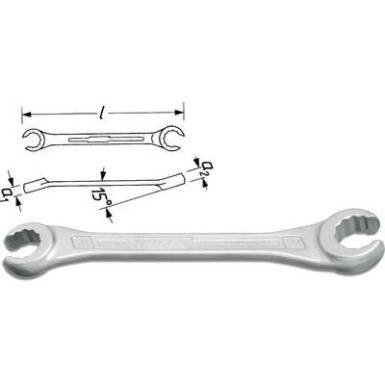 Nyitott kettős csillagkulcs, 12/14 mm, Hazet 612-12X14 Nyitott kettős csillagkulcs, 12/14 mm, Hazet 612-12X14