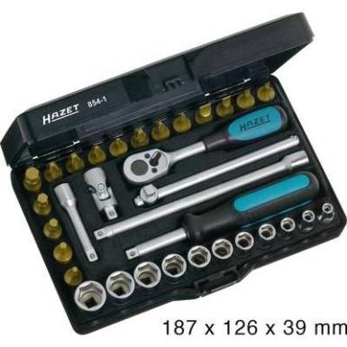 Dugókulcs készlet, 6,3 mm (1/4), Hazet 854-1 Dugókulcs készlet, 6,3 mm (1/4), Hazet 854-1