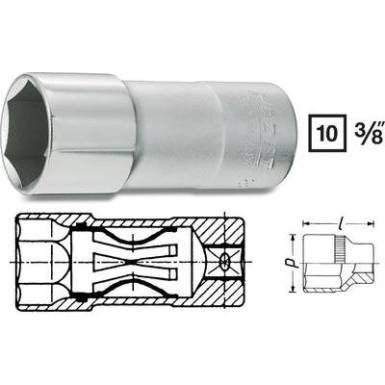 Gyújtógyertya dugókulcsfej, 20,8 mm (13/16)/10 mm (3/8), Hazet 880KF Gyújtógyertya dugókulcsfej, 20,8 mm (13/16)/10 mm (3/8), Hazet 880KF